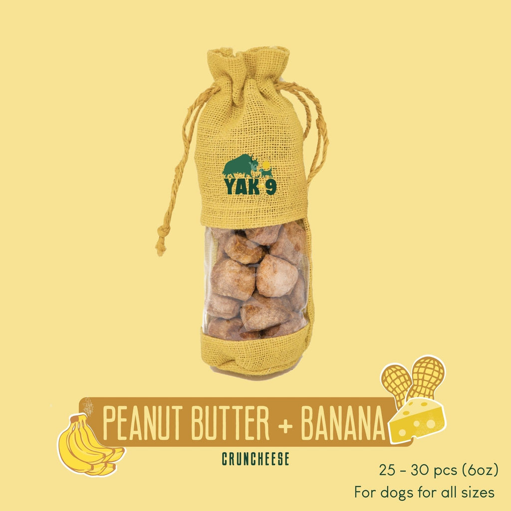 Yak9 Peanut Butter Banana CrunCheese for Dogs - Yak9 Chews